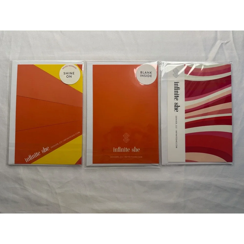 Infinite She Greeting Card Set 3pk You Are Sunshine Radiant Sleigh All Day New